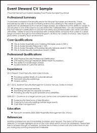 Some job seekers believe that employers frown upon the use of templates, but it's not true. Event Steward Cv Example Myperfectcv