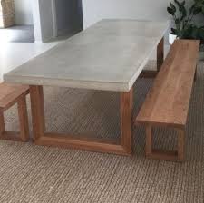 Diy Outdoor Table Concrete Dining Rooms 34 New Ideas Concrete Outdoor Table Concrete Dining Table Dining Table With Bench