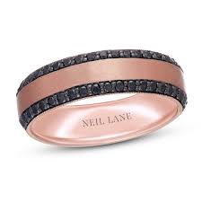 At gemvara, we believe that the ring you wear should be as. Neil Lane Men S Black Diamond Wedding Band 1 2 Ct Tw 14k Rose Gold Kay