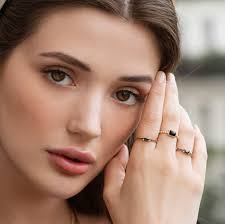 Gabrielle Ring, Zircons Ring, Stacking Ring, Dainty Ring, Thin Ring With  Zircons