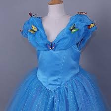 Amazon Com Jerrisapparel New Cinderella Dress Princess Costume Butterfly Girl 3 Years Blue Clo Cinderella Dress Up Girls Chinese Dress Girl Princess Dress