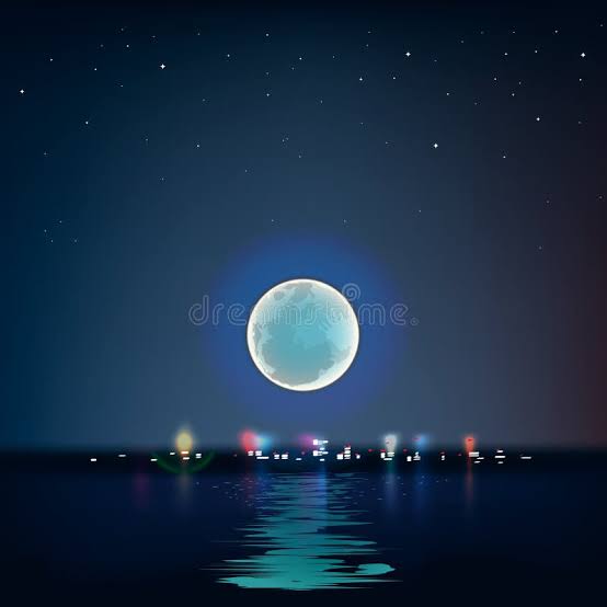 Full Moon Over Water Stock Illustrations – 394 Full Moon Over Water Stock  Illustrations, Vectors & Clipart - Dreamstime