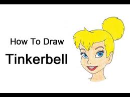 How To Draw Tinkerbell Youtube Draw a small arc above each eye for tinkerbell's eyebrows. how to draw tinkerbell