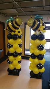 Bee Balloon Columns Bee Baby Shower Theme Bee Theme Party Bee Birthday Party