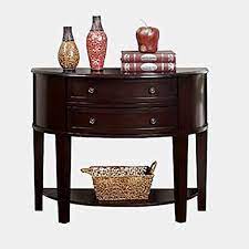 Half Moon Console Table With Drawer Wood Console Table Half Moon Console Table Console Table Living Room
