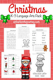 Christmas Language Arts Printable For Grade K 3 Christmas Language Arts Free Homeschool Printables Printable Activities For Kids