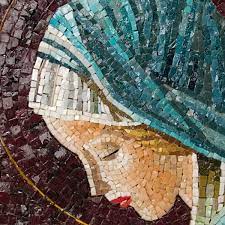 Miniature Murano Glass Mosaic Artwork Di Michelangelo Mosaic Art Mosaic Wall Art Mosaic Portrait