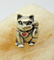 Authentic Pandora Ale S925 Lucky Cat Charm 790989en05 Lucky Cat Cat Charm Cats