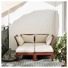 Applaro 2 Seat Sofa W 2 Footstools Outdoor Brown Stained Hallo Beige 160 14 Garden Design Ideas Wohnung Mit Balkon Einrichten Kleine Gartenmobel Ikea Terrasse