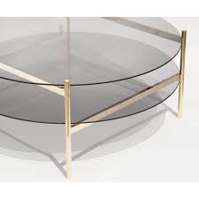 Shop smoked glass coffee and cocktail tables and other smoked glass tables from top sellers around the world at 1stdibs. Duotone Coffee Table Round Brass Smoked Glass Rouse Home