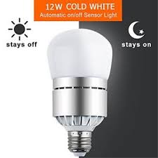 Vgogfly Sensor Lights Bulb Dusk To Dawn Led Light Bulbs Smart Lighting Lamp 12w E26 E27 Socket 6000k Automatic Onandoff For Outdoor Yard