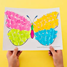Flying butterfly continuous line drawing element isolated on white. 30 Simple And Beautiful Butterfly Crafts For Kids Kids Love What