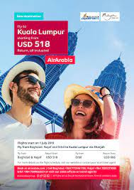 You can view route information for airlines that fly to kuala lumpur, compare the prices of both low cost and traditional airlines which fly to kuala lumpur and book your flights by clicking the links below skyscanner allows you to find the cheapest. Fly To Kuala Lumpur Air Arabia