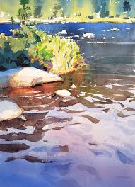 Yong Hong Zhong Pacific Northwest Plein Air Painting 2018 Lake Oswego Or Creek Plein Air Watercolor Watercolor Landscape Paintings Plein Air Landscape