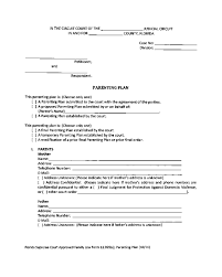 Florida courts look to the parents to come up with an equitable plan that is in the best interests of. Sample Parenting Plan Template Florida Edit Fill Sign Online Handypdf