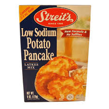 This pancake recipe uses grated yukon gold potatoes and onion to get the desired crisp taste and this recipe uses grated russet potatoes (or yukon gold potatoes) and onion along with parsley and add grated potato, finely sliced onion and parsley in a bowl. Streit S Low Sodium Potato Pancake Healthy Heart Market