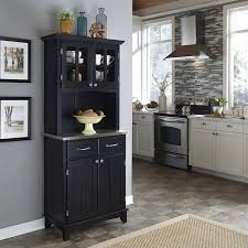 home styles wood buffet with stainless