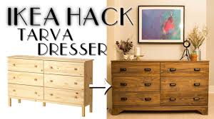 Fix the plywood onto the underside of the malm with screws. Diy Ikea Hack Tarva Dresser Youtube