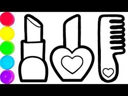 Cara menggambar gaun gaun langkah demi langkah ingin belajar cara menggambar? Glitter Toy Lipstick Makeup Set Coloring And Drawing For Kids Toddlers Kis Kis Youtube Drawing For Kids Makeup Set Coloring For Kids