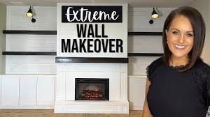 It makes the wall behind our bed a focal point and the project was learn how to make a cheap and easy diy shiplap wall with this easy tutorial. How To Build A Diy Shiplap Fireplace Elecrtric Wall Youtube
