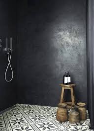 20 idées pour une salle de bain thème nature : Idee Decoration Salle De Bain Une Belle Douche A L Italienne En Beton Cire Noir Et Un Sol En C Idee Salle De Bain Decoration Salle De Bain Salle De Bain Noire