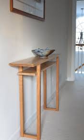 Hall Table Mid Century Modern Wood Furniture Tiger Maple Cherry Narrow Console Table Modern Wood Furniture Minimalist Wood Furniture Wood Furniture Design