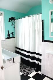 Teal Bathroom With Grey Black And White Vintage Bathroom Tile Home Teal Bathroom