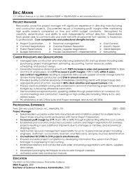 Production manager cv sample shobhit mobile: Manufacturing Project Manager Resume Example