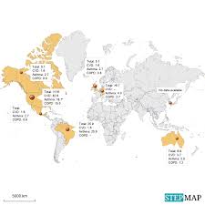 Or that you could fit china, the u.s. Stepmap Relative Size Of Target Market Landkarte Fur World