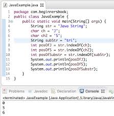 Here is my code to check if each character in the string is a vowel or not. Java String Indexof Method With Example