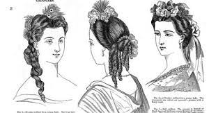 Coiffures Godey S Lady S Book July 1864 Victorian Hairstyles Hair Styles Grecian
