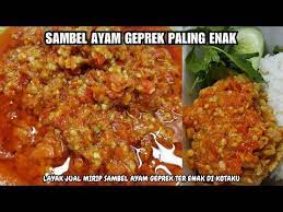 Resep Sambal Ayam Geprek Paling Enak Beda Dari Yang Lain Sambal Ayam Geprek Layak Jual Youtube In 2021 Resep Resep Masakan Masakan Simpel