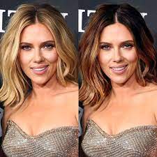 Pale people always look better with light brown or blonde hair. European Beauty Star Hair Color Contrast Blonde Vs Brown Hair Victoria S Secret Supermodel Tangtang Has No Sense Of Contradiction Yqqlm