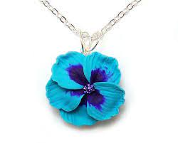 Hibiscus Necklace Hibiscus Jewelry Hibiscus Pendant Etsy Jewelry Tropical Necklace Necklace