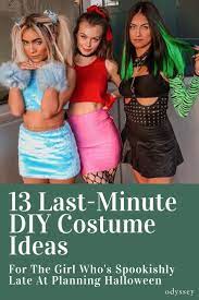 13 Last Minute Diy Costume Ideas For The Girl Who S Spookishly Late At Planning Halloween Blonde Halloween Costumes Diy Girls Costumes Powerpuff Girls Costume