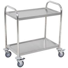 D'inspiration industrielle, le chariot à roulettes ralph sera bien pratique pour y. Chariot De Service Desserte De Cuisine A Roulettes 2 Etageres 71l X 41l X 81h Cm Acier Inox Chrome Desserte Et Rangement De Cuisine Salle A Manger Et Cuisine Meuble Gifi