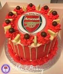 Maybe you would like to learn more about one of these? Arsenal Drip Chocolate Cake Mr Bakey
