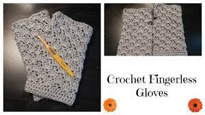 The link to the free pattern is under the photo. How To Crochet Fingerless Gloves Shell Pattern Youtube