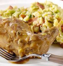 Cuisse De Lapin Et Potee De Choux De Bruxelles Sauce Cremeuse Au Poireau Recette Potee Aux Choux Recettes De Cuisine Recette Lapin
