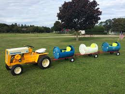 Barrel Train Out Of 55 Gal Drums And Hand Trucks Barrel Train Kids Birthday Lawn Mower