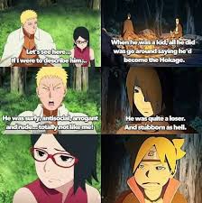 Haha Sasuke And Naruto Describing Each Other While Their Kids Were Listening Naruto Comic Naruto Shippuden Anime Naruto Funny