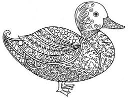 Duck Zentangle Coloring Page Zentangle Artwork Farm Animal Coloring Pages Coloring Pages