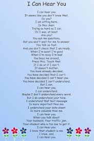 I Can Hear You Poem From The Thoughts Of A Special Education Student This Should Be Pos Special Education Students Special Education Special Education Quotes