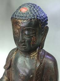 明代漆金青銅藥師如來佛像高36公分 buddha statue buddha statue