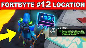 Accessible By Using The Nana Nana Spray Inside A Molten Tunnel Fortnite Fortbyte 12 Location Youtube