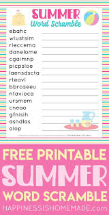 Maybe you would like to learn more about one of these? Summer Word Scramble Happiness Is Homemade