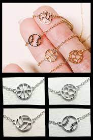 Sports Necklace Volleyball Necklace Softball Necklace Basketball Necklace Soccer Necklace Cute Bracelets Cute Jewelry Casual Jewelry