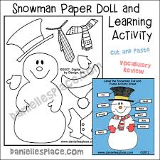 From the left side, draw a long flowing line from there down towards the middle of the snowman. Winter Crafts Kids Can Make