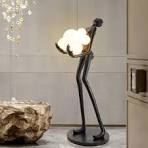 Ahuja International Fiberglass Resin Human Shaped Floor Lamp, Modern Ball  Hugger Ornaments Art Sculpture Lamp for Home Interiors, Decorations, Room  ...