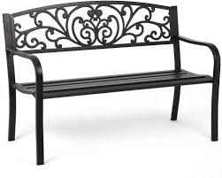 Choose from contactless same day delivery, drive up and more. Amazon Com Garden Bench Outdoor Bench Patio Bench Cushions For Outdoors Metal Porch Clearance Work Entryway Steel Frame Furniture For Yard Furniture Decor